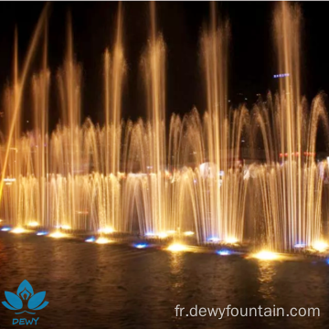 Fontaine d&#39;eau musicale avec buse de plumes de paon